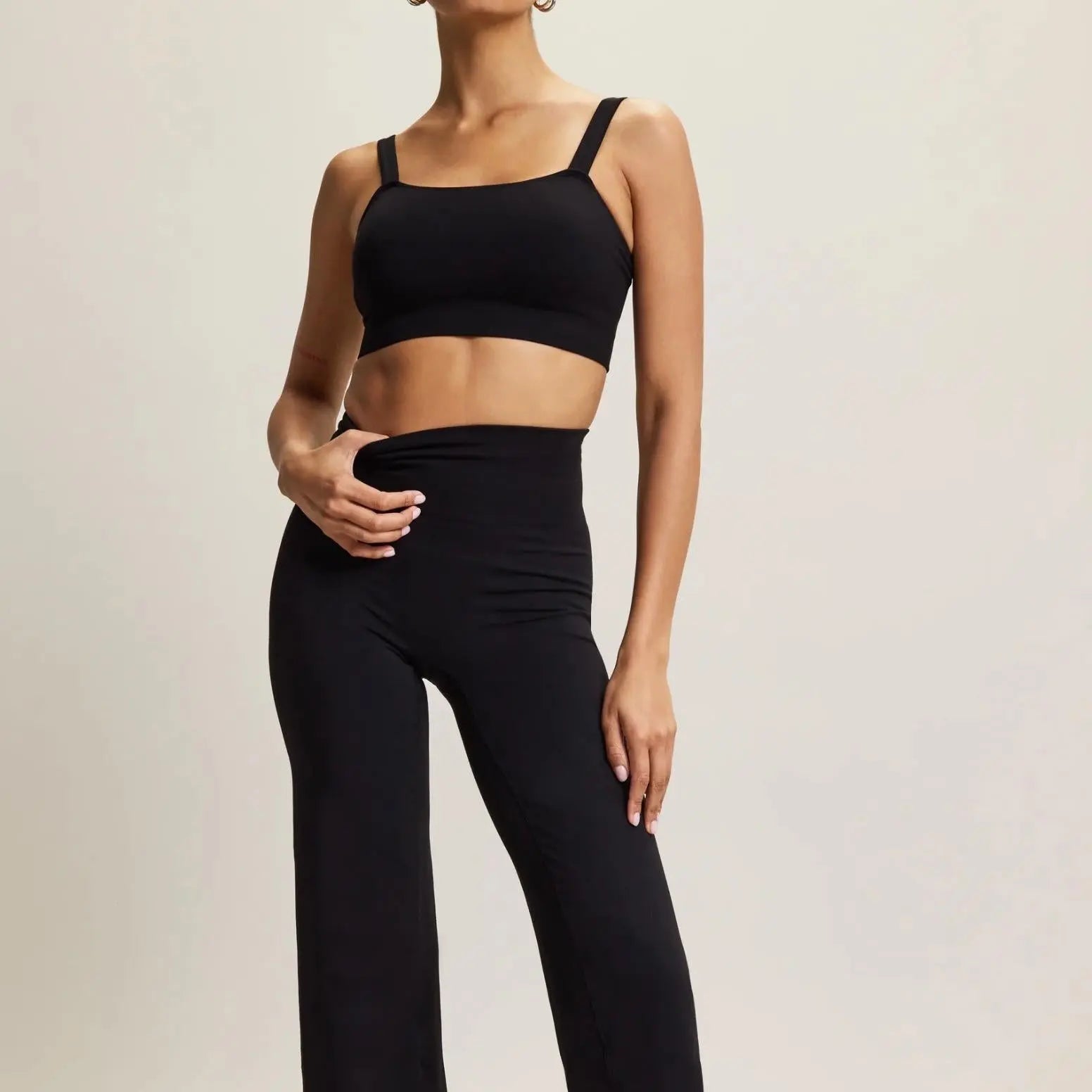 Jilla Active | ANANDA ORGANIC FIBER BRA - Square Neckline Removable Pad Bra Top Jilla Active